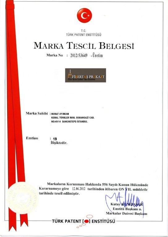 İntaş kalite belgesi